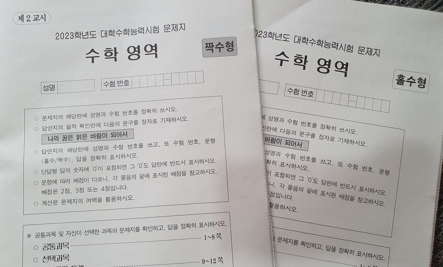 한국교육과정평가원은 2023학년도 수능 이의신청 문항 심사결과 출제오류는 없었다고 29일 발표했다.